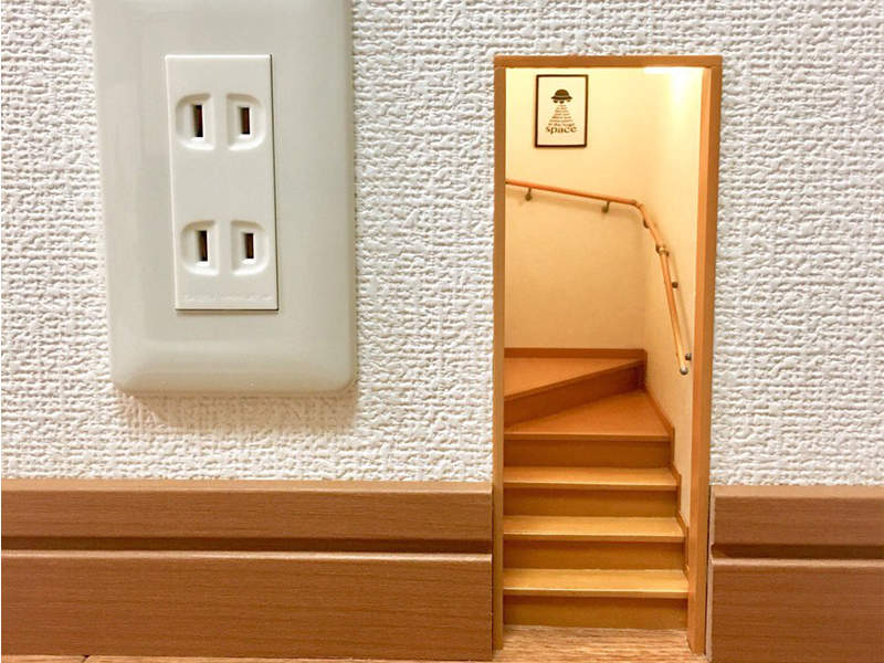 微型藝術家Mozu打造《迷你樓梯》手伸進去感覺好像什麼恐怖畫面啊～～