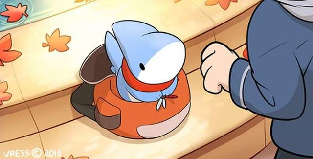 太可愛了我們也要養一隻《韓國藝術家筆下的可愛鯊魚Vress》這鯊魚會跟你撒嬌討抱抱唷～