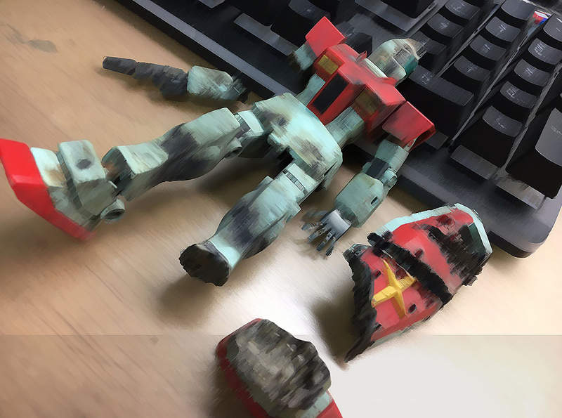 《戰損鋼彈製作》直接拿鞭炮炸下去也是一種方法? 《戰損鋼彈製作》直接拿鞭炮炸下去也是一種方法?