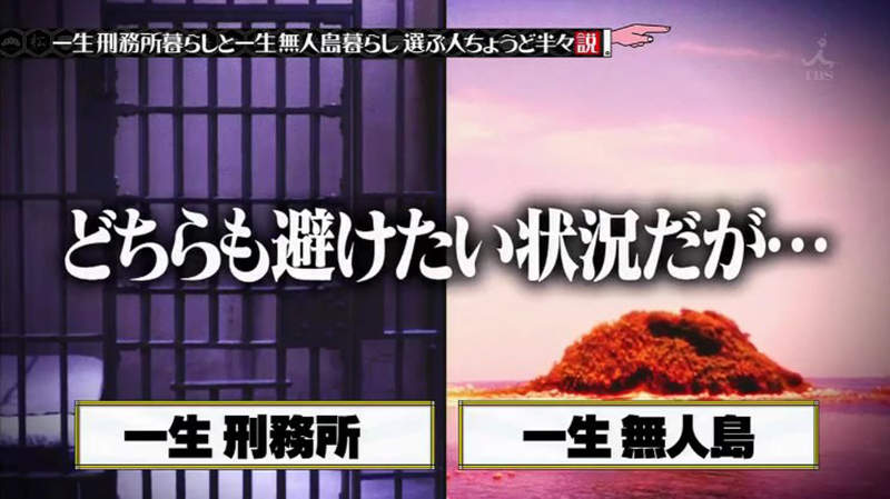 《終極二選一》一生住在監獄或無人島？自由還是保命重要呢……