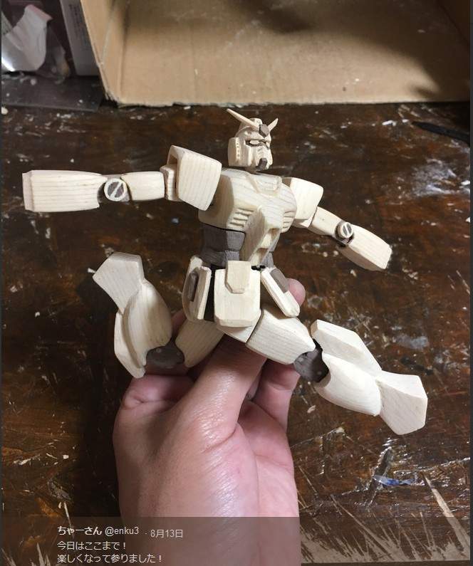 《木雕鋼彈》DIY手做還全關節可動也太強了吧 《木雕鋼彈》DIY手做還全關節可動也太強了吧