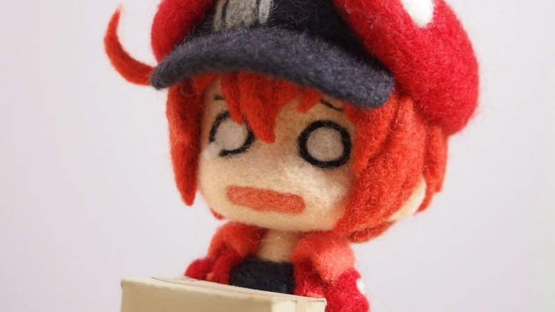 《工作細胞》黏土人風格的《紅血球羊毛氈》都快聽到紅血球哭哭的聲音了 《工作細胞》黏土人風格的《紅血球羊毛氈》都快聽到紅血球哭哭的聲音了