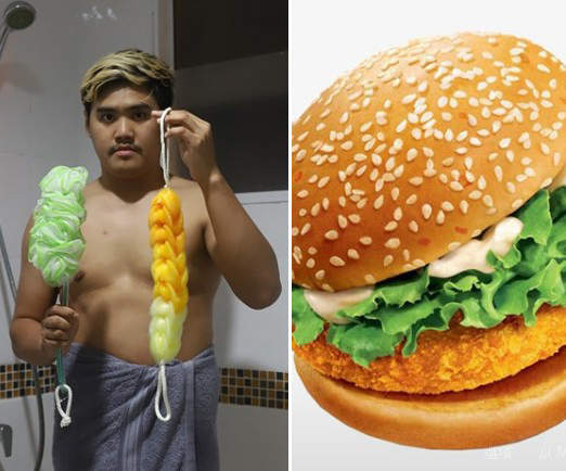 低成本Cosplay《教你把海綿變成勁辣雞腿堡的方法》保證厲害而且讓你一點食慾也沒有XD 低成本Cosplay《教你把海綿變成勁辣雞腿堡的方法》保證厲害而且讓你一點食慾也沒有XD