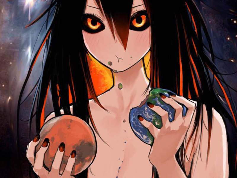 《黑洞萌化黑洞醬》大食屬性可愛美少女 拜託不要吃掉地球醬…… 《黑洞萌化黑洞醬》大食屬性可愛美少女 拜託不要吃掉地球醬……