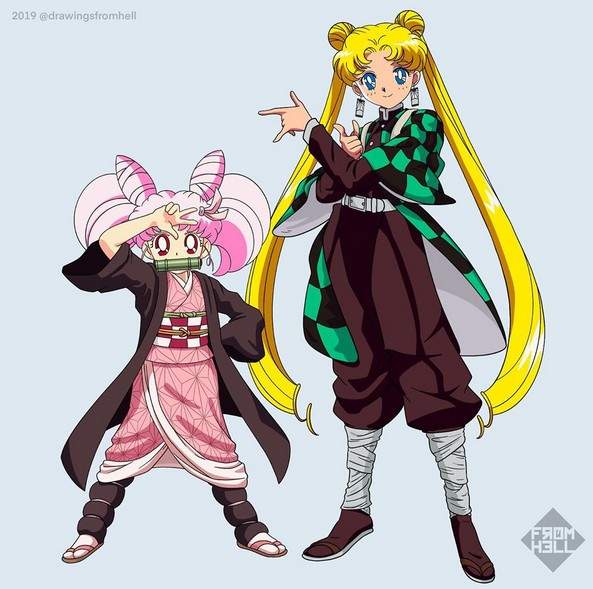 服裝互換《美少女戰士×鬼滅之刃》全由正妹組成的鬼殺隊覺得也十分可以^^ 服裝互換《美少女戰士×鬼滅之刃》全由正妹組成的鬼殺隊覺得也十分可以^^