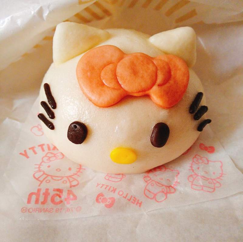 日本LAWSON《凱蒂貓包子》待在蒸籠裡的HelloKitty敲可愛❤