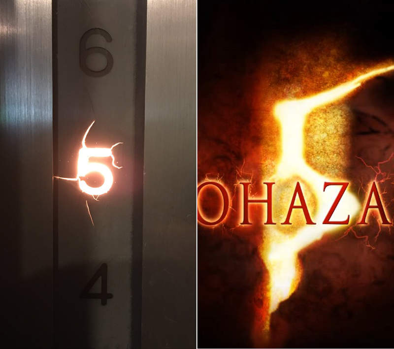 網友發現《惡靈古堡電梯樓層燈號》這龜裂的樣子跟BIO5代簡直有87%像惹XD 網友發現《惡靈古堡電梯樓層燈號》這龜裂的樣子跟BIO5代簡直有87%像惹XD