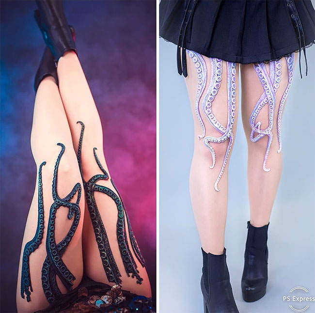 海洋系性感《章魚腳觸手絲襪》比起美人魚的鱗片也許你會更愛烏蘇拉的吸盤(ʘᗩʘ’)
