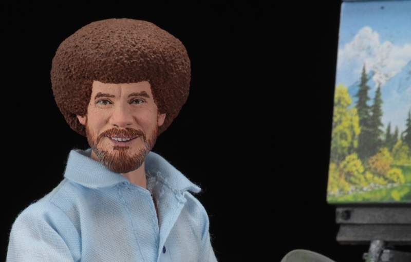 名言：你看很簡單吧！《歡樂畫室》爆炸頭的大鬍子畫家「鮑伯·魯斯」（Bob Ross）8吋模型