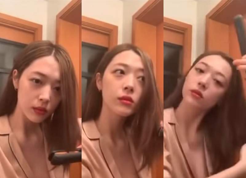 【有片】直播放送事故《雪莉直播中露點》單純美妝影片因為寬鬆睡衣直接春光外洩...