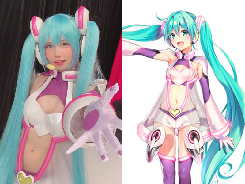 「矢吹健太朗」繪製的初音形象圖《えなこ》Cosplay 重現啦~令人在意的愛心屁屁是如何呢? 「矢吹健太朗」繪製的初音形象圖《えなこ》Cosplay 重現啦~令人在意的愛心屁屁是如何呢?