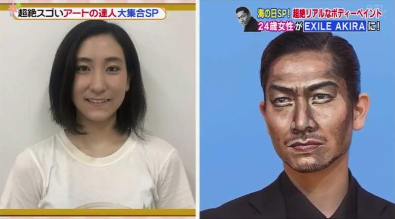 24歲女靠《人臉彩繪》變身放浪兄弟AKIRA 畫家《趙燁》超逼真彩繪作品再進化 24歲女靠《人臉彩繪》變身放浪兄弟AKIRA 畫家《趙燁》超逼真彩繪作品再進化