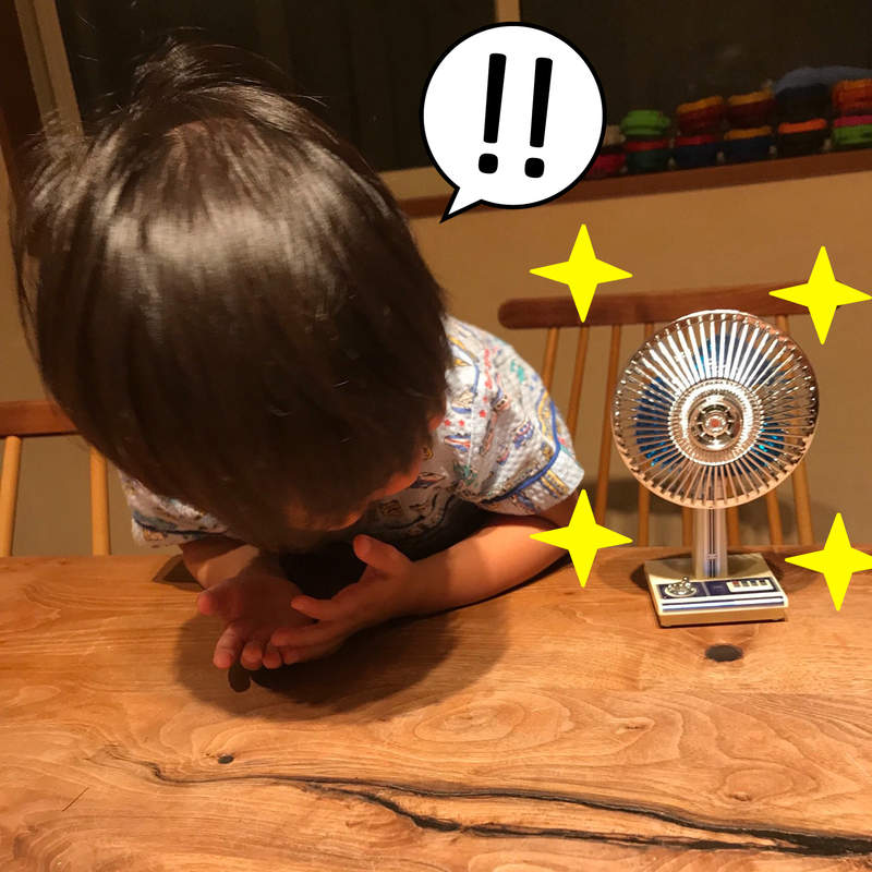 《為復古電扇瘋狂的兒子》看到生日禮物出現電扇玩具的過激反應也太可愛❤ 《為復古電扇瘋狂的兒子》看到生日禮物出現電扇玩具的過激反應也太可愛❤