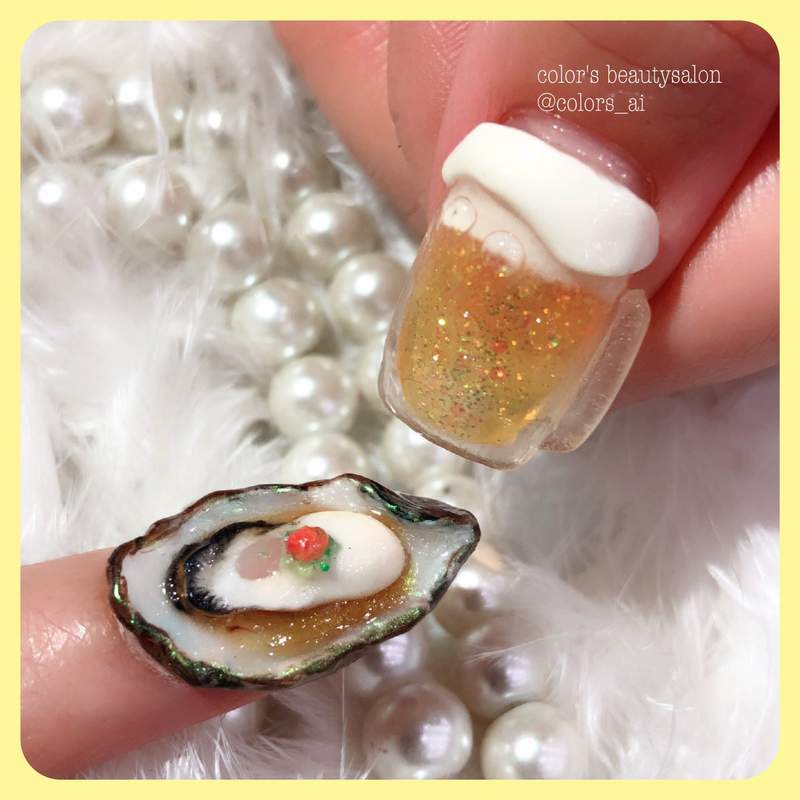 超逼真《牡蠣美甲》吃生蠔的時候要小心連自己指甲一起咬下去ww