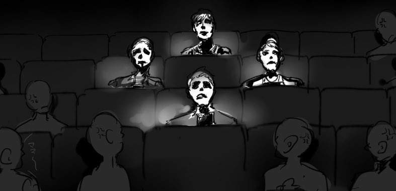 實驗《演出中觀眾不關手機的結果》從舞台上演出者角度來看就是這景象... 實驗《演出中觀眾不關手機的結果》從舞台上演出者角度來看就是這景象...