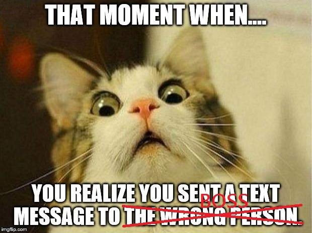 《不小心傳給老闆的簡訊》 星期一就從沒臉見人開始吧