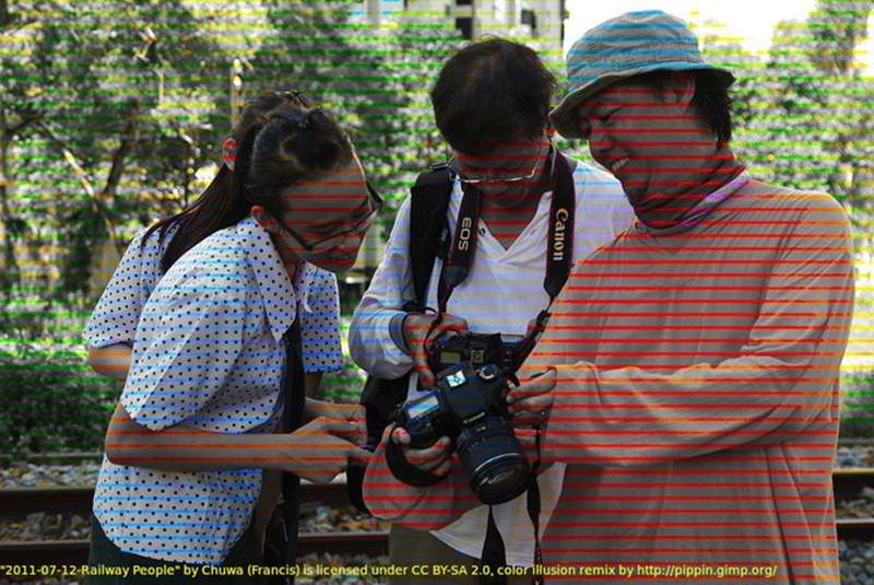 是錯覺還是魔術？《黑白照片畫彩色線》黑白照出現彩色照片錯覺讓網友震驚(´⊙ω⊙`)