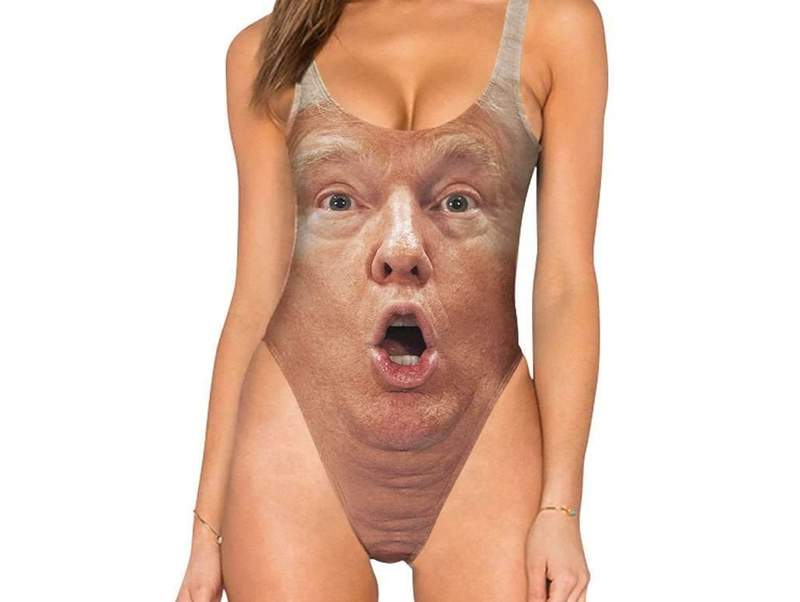 印上名人大臉《一件式泳裝》穿上這個 應該沒人關心你的身材了...