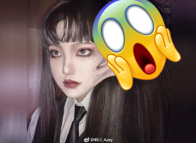 伊藤潤二《富江》超強化妝技術把漫畫角色給神還原惹=( ̄□ ̄;)⇒ 伊藤潤二《富江》超強化妝技術把漫畫角色給神還原惹=( ̄□ ̄;)⇒