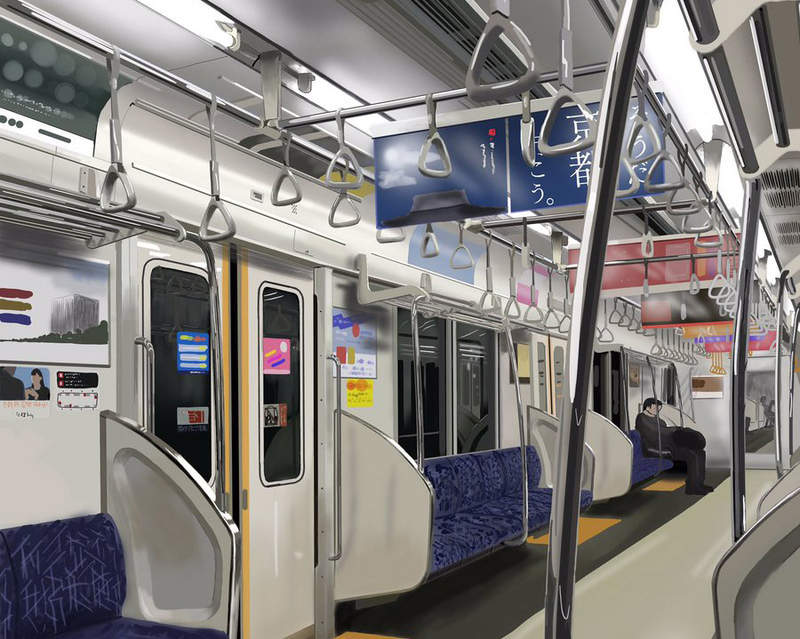 這不是照片《電車車廂繪圖》日本畫師超用心作品不仔細看根本看不出來 這不是照片《電車車廂繪圖》日本畫師超用心作品不仔細看根本看不出來
