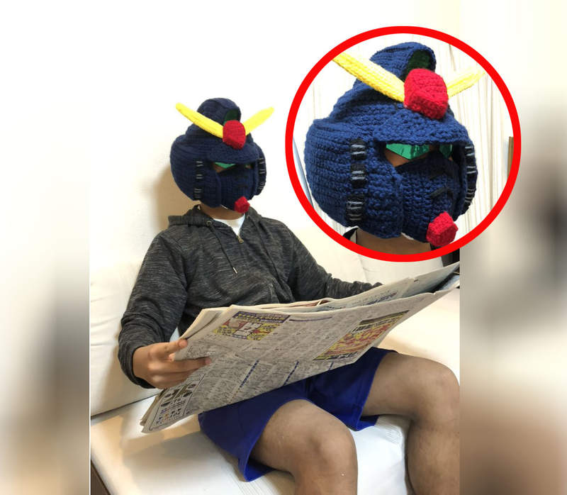 【這個有暖】《手織鋼彈毛帽ver2》全覆式的保護還開個洞讓你看東西~太神啦