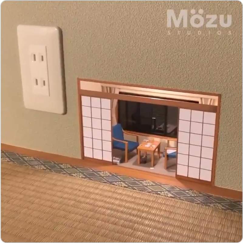 牆角打造《迷你旅館》小人專用空間竟然連窗外景色都能跟著改變... 牆角打造《迷你旅館》小人專用空間竟然連窗外景色都能跟著改變...