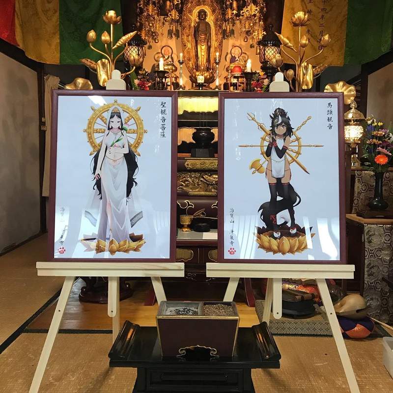 日本住持創作《二次元萌萌菩薩》去參拜可以獲得女神御朱印美圖，網友都嗨翻惹❤