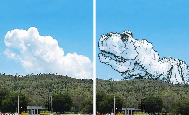 整個天空都是畫布《錯視雲朵》當你覺得雲像什麼時它就像什麼