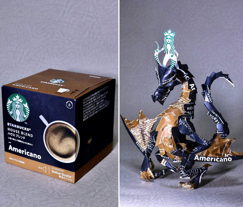 我有一個大膽的想法《把星巴克包裝盒做成一頭龍》附上影片製作流程這我真的跪著看完 我有一個大膽的想法《把星巴克包裝盒做成一頭龍》附上影片製作流程這我真的跪著看完