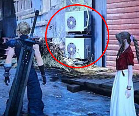 最終幻想7重製版《遊戲中竟然出現日立冷氣》不是說很稀少嗎？怎麼貧民窟人人都有一台