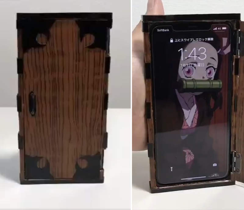 有愛coser製作鬼滅之刃《禰豆子木箱手機殼》超神掀蓋設計這出了我一定買 有愛coser製作鬼滅之刃《禰豆子木箱手機殼》超神掀蓋設計這出了我一定買
