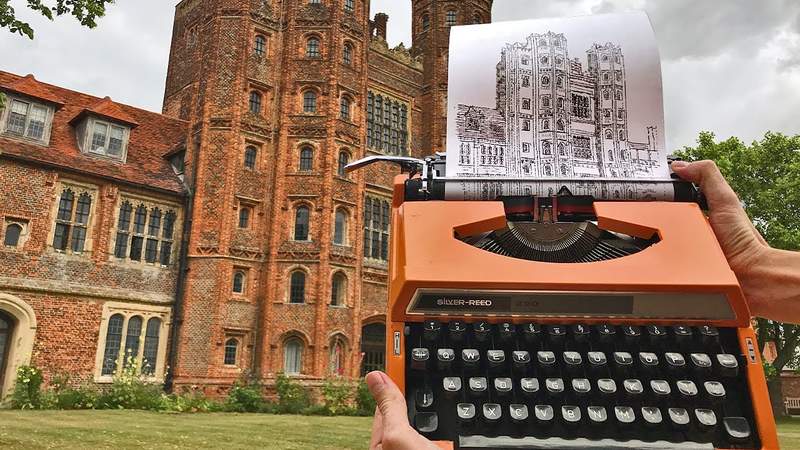 用打字機畫畫《jamescookartwork》年輕一點的朋友估計這個機器是什麼都不知道吧！？