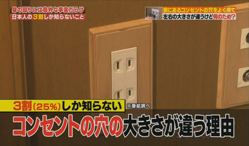 《電源插座有正負極》日本冷知識節目顛覆常識 網友取笑製作單位沒學過交流電