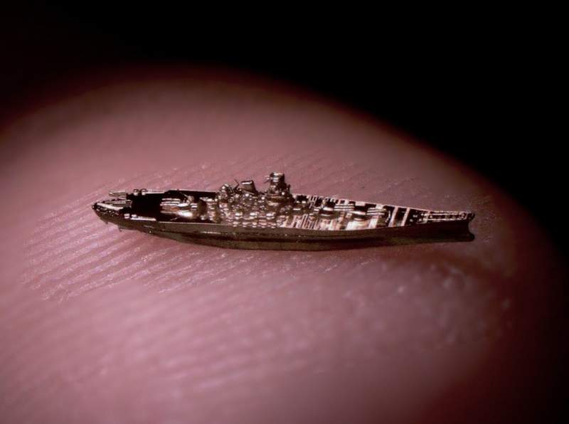 3D列印《超微型戰艦》跟頭髮差不多大被風一吹就...飛惹