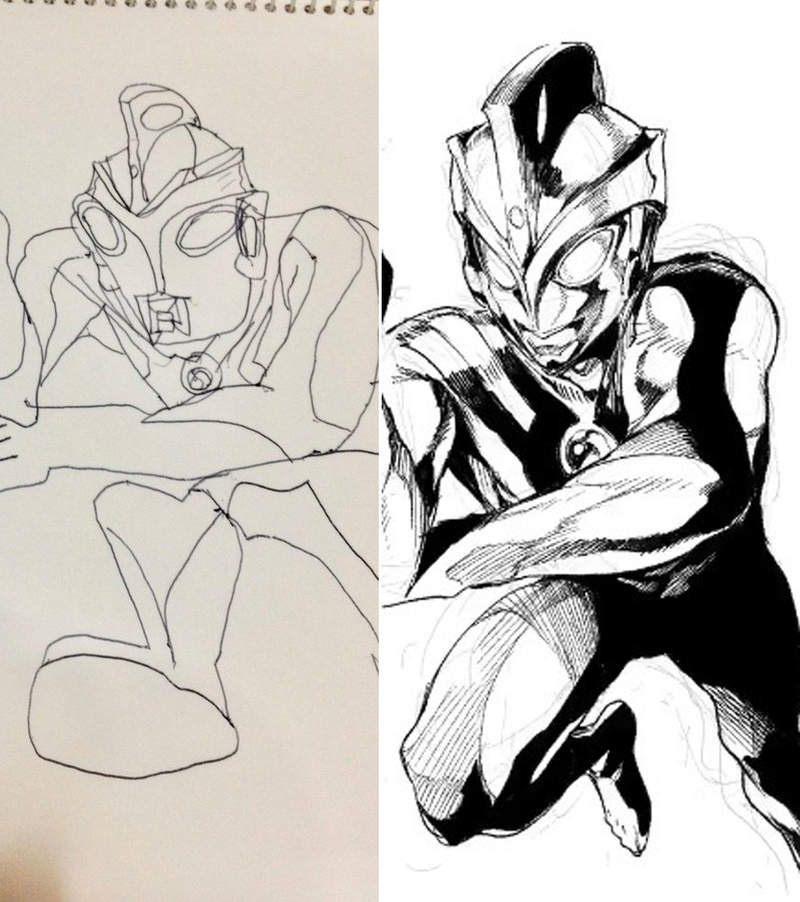 《繪師的畫力前後對比照》有愛不斷畫下去的驚人成果