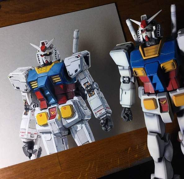 《鋼彈繪畫創作》義大利3D立體畫家的超棒作品