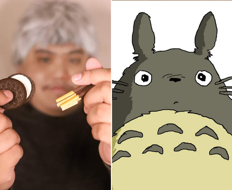 低成本Cosplay《用pocky加oero就可以變成龍貓的辦法》這招大概也只有他能想到XD 低成本Cosplay《用pocky加oero就可以變成龍貓的辦法》這招大概也只有他能想到XD