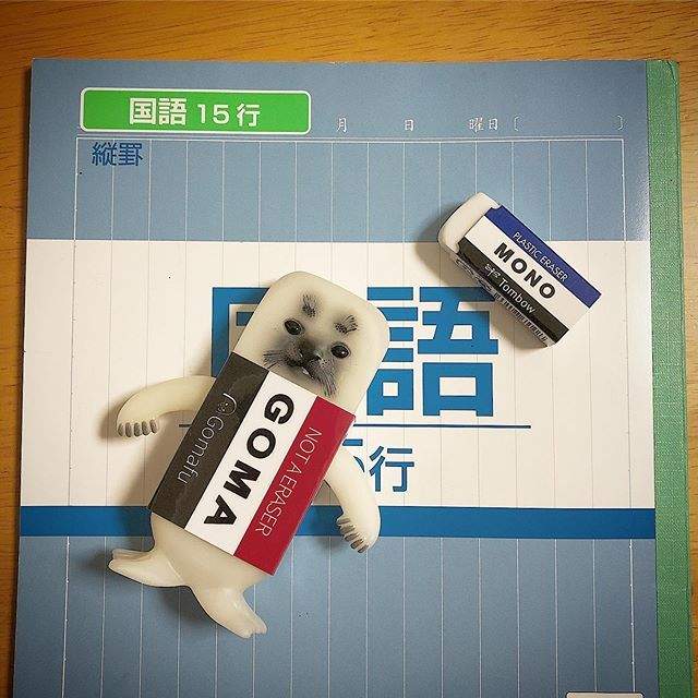 療癒宅小物《海豹橡皮擦模型》就是喜歡看那肥滿圓潤的樣子❤