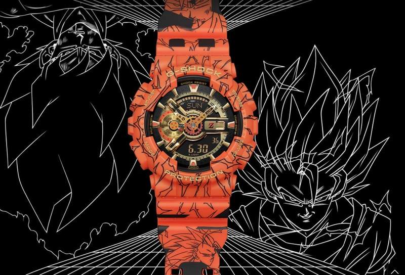 超級賽亞聯名款《七龍珠G-SHOCK》超絕悟空插圖外加閃電效果真D帥