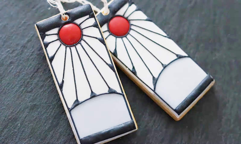 鬼滅之刃《日輪花紙耳飾》達人手做糖霜餅乾