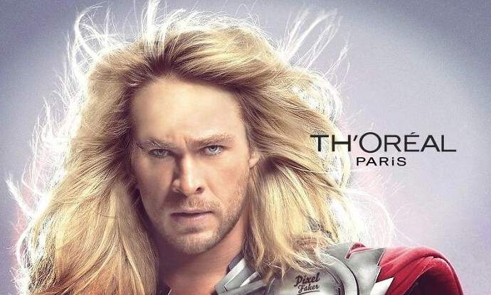 搞笑電影P圖《雷神牌洗髮精》男神一頭秀髮真的是萬分飄逸閃閃動人 搞笑電影P圖《雷神牌洗髮精》男神一頭秀髮真的是萬分飄逸閃閃動人