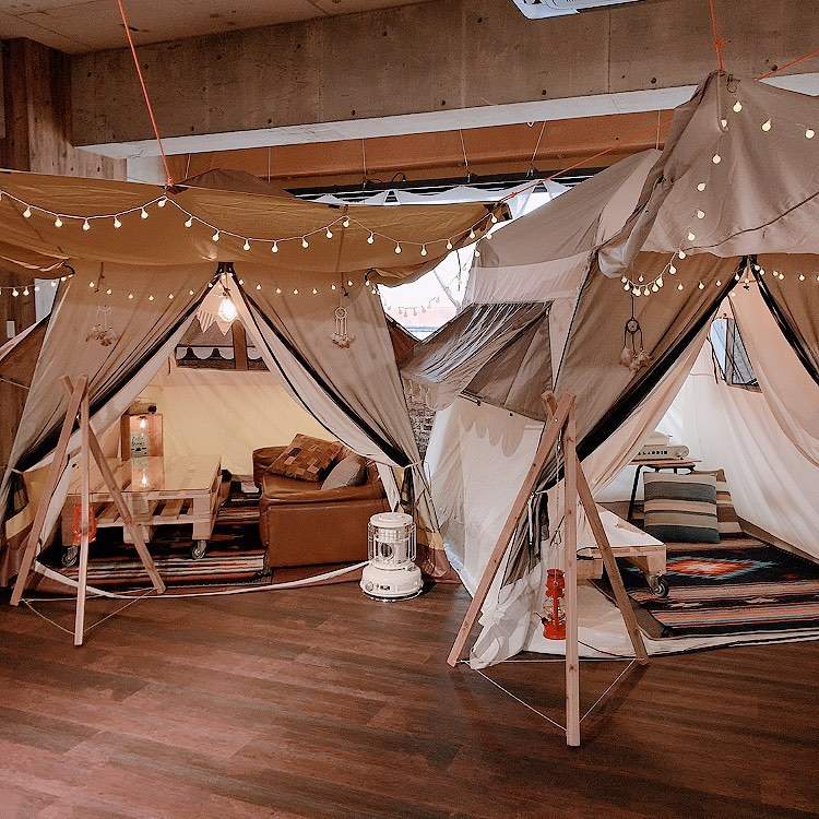 日本《帳篷咖啡廳》不需在意天氣更不用準備任何東西就能輕鬆享受露營氣氛