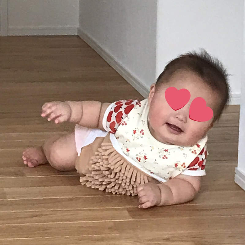 一石二鳥《媽媽自製除塵嬰兒服》爬行期的小寶寶家中四處爬還能順便幫忙擦地ww