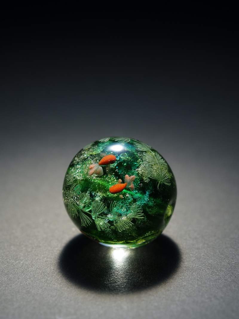 玻璃藝術家製作《金魚彈珠》超精緻作品就像把世界給濃縮了起來 玻璃藝術家製作《金魚彈珠》超精緻作品就像把世界給濃縮了起來