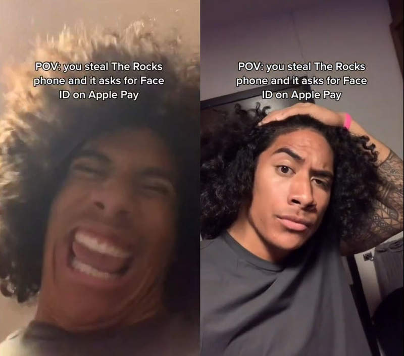 社群風潮《變臉解鎖名人手機》如果眉毛懂得一高一低，也許真的就有點像巨石強森