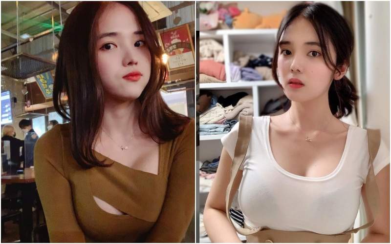 《韓國清純妹》身材實在太暴力　天使臉孔下「雪白嫩乳」滑出超惹火