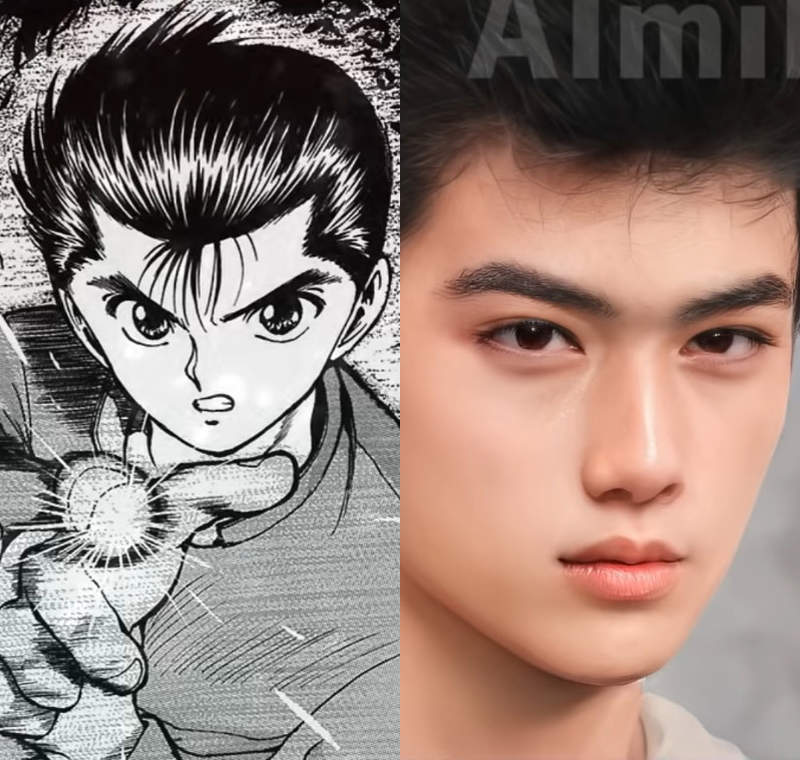 AI技術角色真人化《幽遊白書》當靈界偵探的條件原來是顏值要高 AI技術角色真人化《幽遊白書》當靈界偵探的條件原來是顏值要高