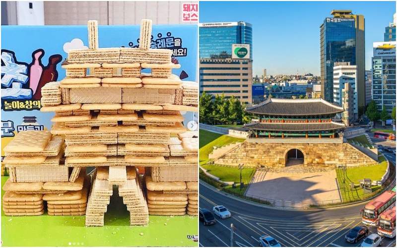  好吃又好玩～用餅乾堆砌《首爾名勝古跡》　挑戰你的手抖程度