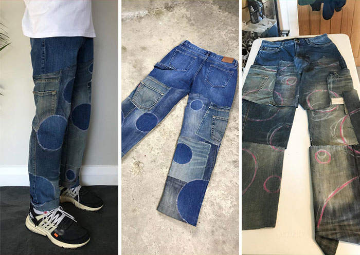 精湛手工活《網友們的修補創意》牛仔褲破洞DIY一下也能變成新的褲子
