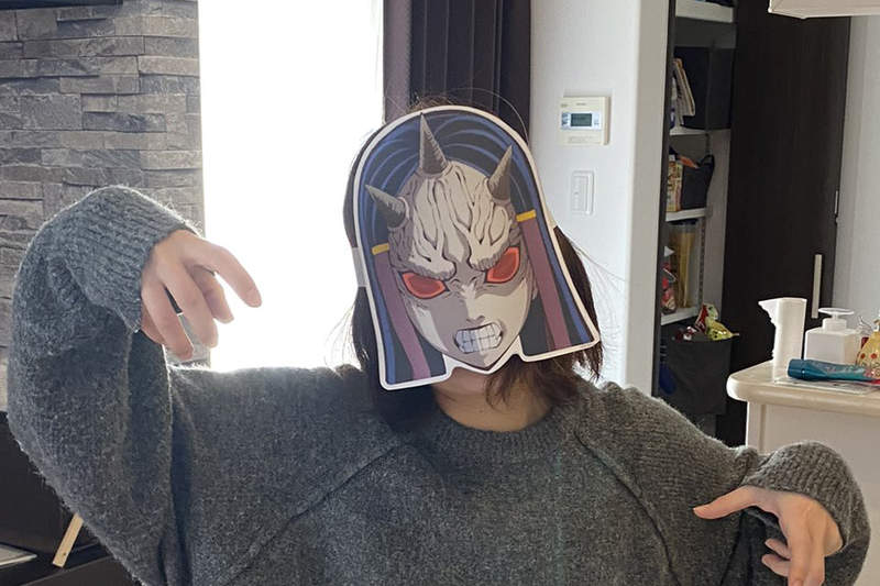 《鬼滅之刃》官方推特發布「節分」用面具　今年驅鬼不撒豆子改砍脖子（欸）